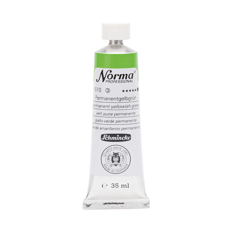 Schmincke Norma Oil 35 ml Permanent Yellowish Green Series 3