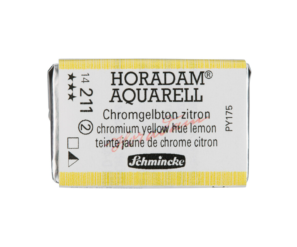 Schmincke Horadam Watercolour Full Pan Chrome Yellow Lemon Hue Series 2