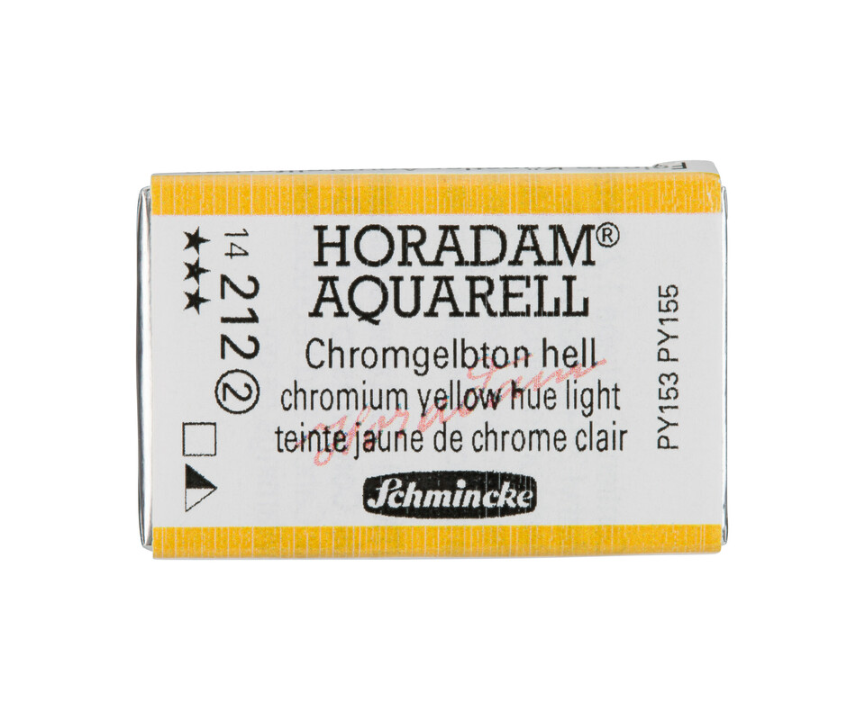 Schmincke Horadam Watercolour Full Pan Chrome Yellow Light Hue Series 2