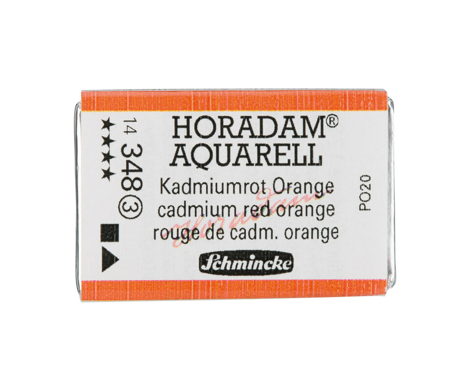 Schmincke Horadam Watercolour Full Pan Cadmium Red Orange Series 3