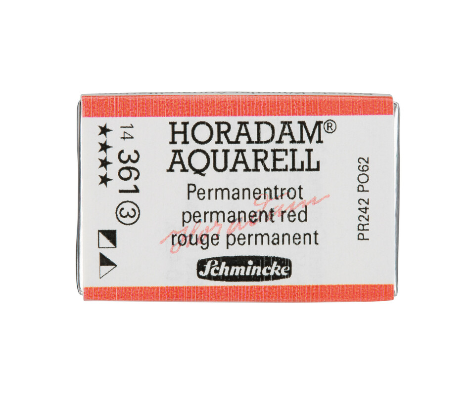 Schmincke Horadam Watercolour Full Pan Permanent Red Series 3
