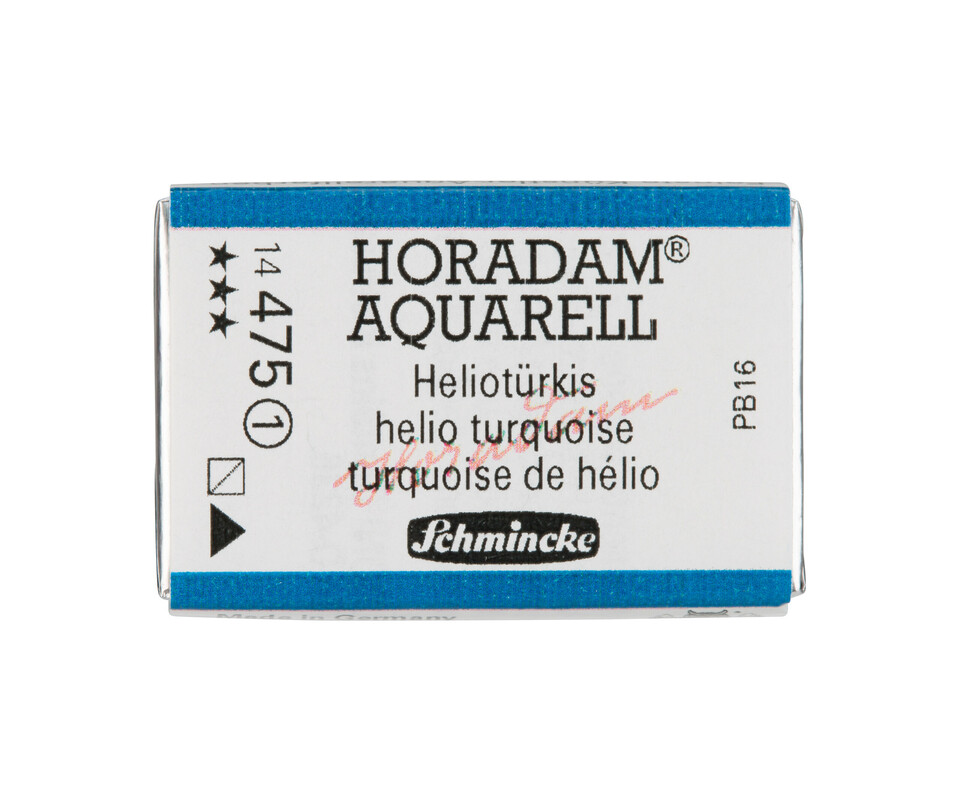 Schmincke Horadam Watercolour Full Pan Helio Turquoise Series 1