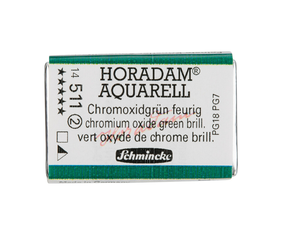 Schmincke Horadam Watercolour Full Pan Chromium Oxide Green Brilliant Series 2