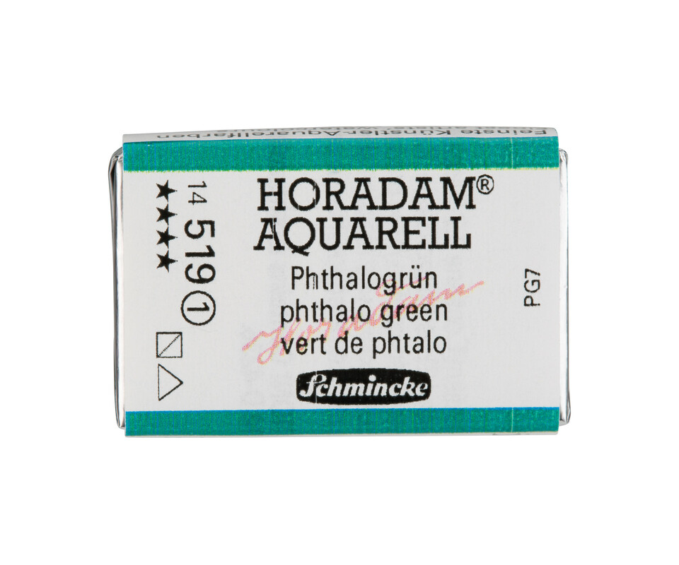 Schmincke Horadam Watercolour Full Pan Phthalo Green Series 1