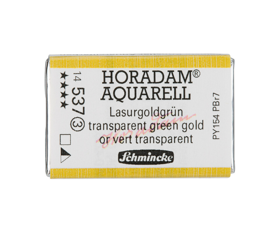 Schmincke Horadam Watercolour Full Pan Transparent Green Gold Series 3