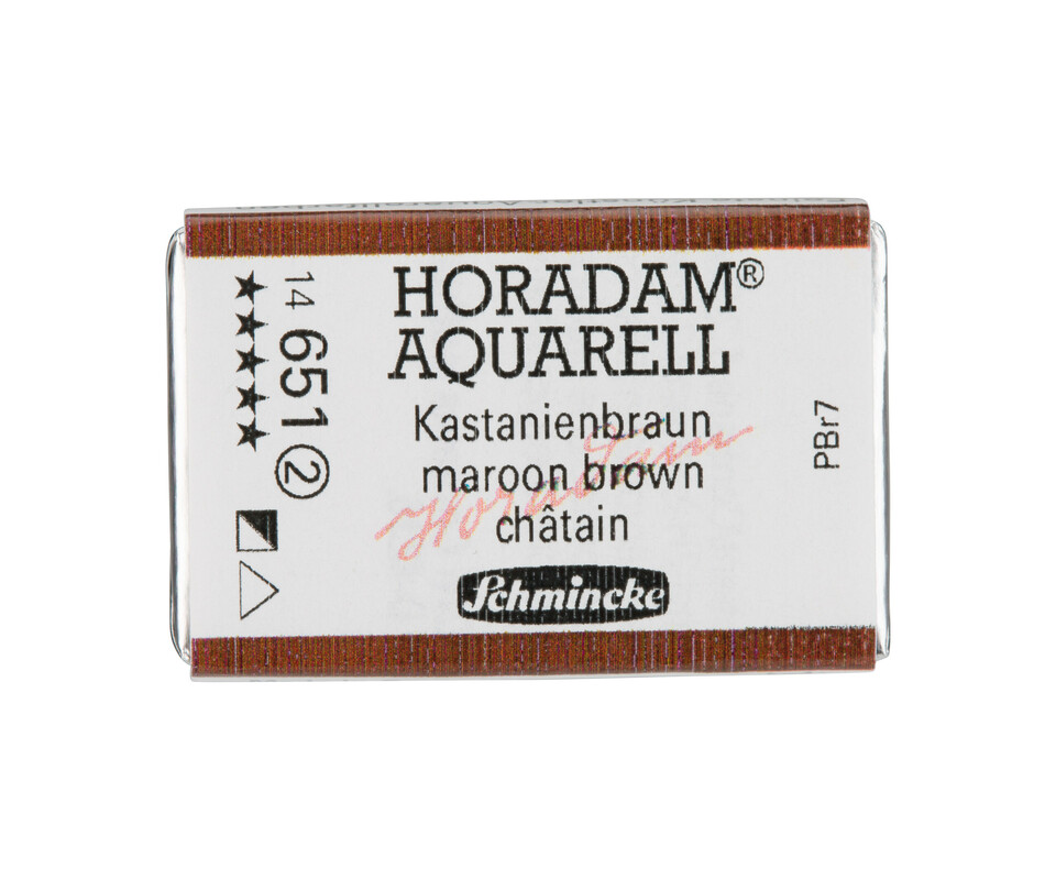 Schmincke Horadam Watercolour Full Pan Maroon Brown Series 2