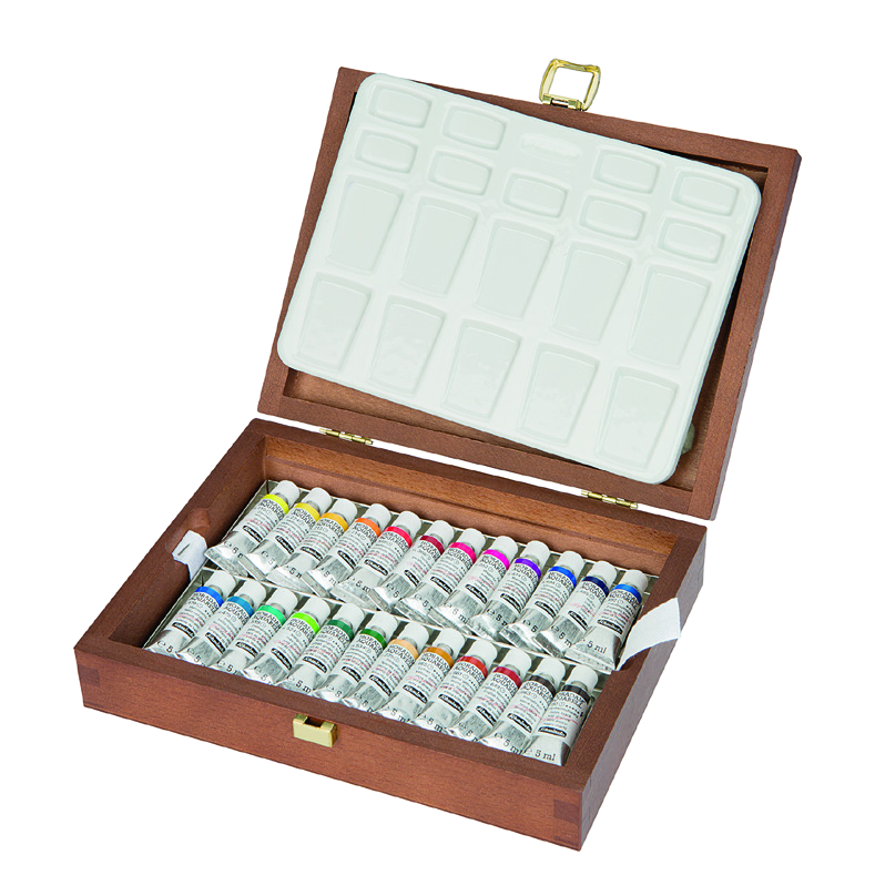 Schmincke Horadam Wooden Box 24 x 5 ml Tubes