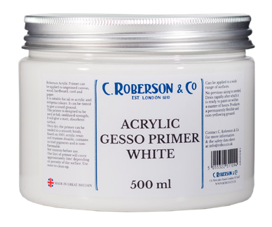 Roberson Acrylic Gesso Primer White 500 ml