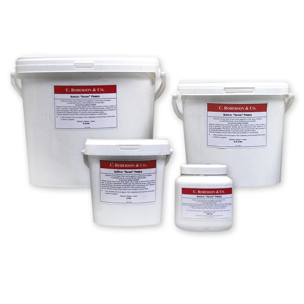 Roberson Acrylic Gesso Primer White 5 Litre