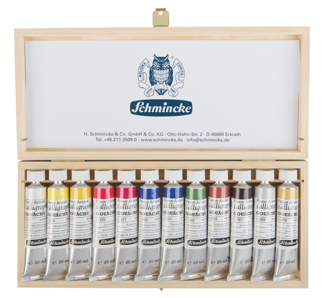 Schmincke Calligraphy Gouache Set of 12 x 20ml