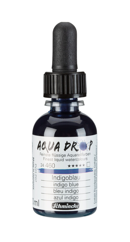 Schmincke Aqua Drop 30ml Liquid Watercolour Indigo Blue