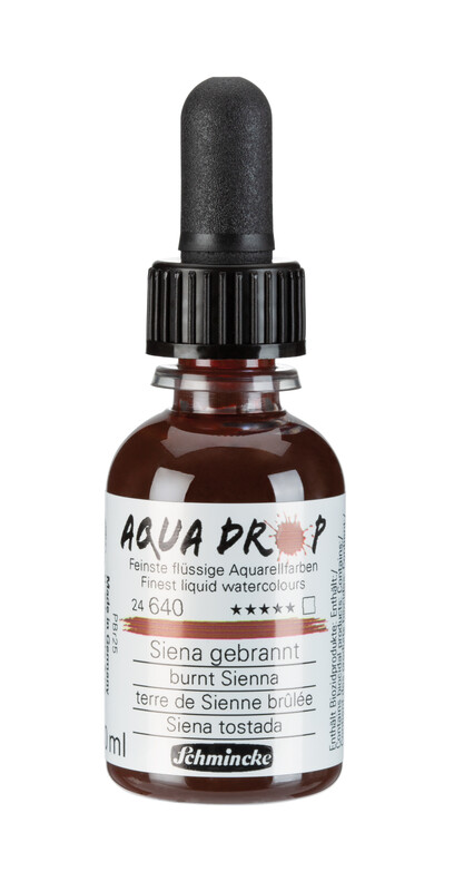 Schmincke Aqua Drop 30ml Liquid Watercolour Burnt Sienna