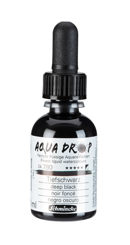 Schmincke Aqua Drop 30ml Liquid Watercolour Deep Black