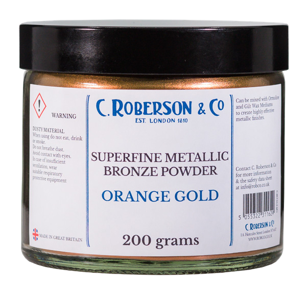 Roberson Bronze Powder 200 grams Rich Orange Gold
