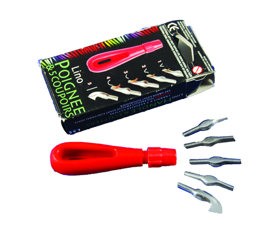 Roberson Lino Cutter Set-5 Blades and Handle