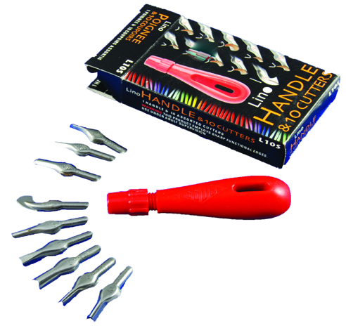 Roberson Lino Cutter Set-10 Blades and Handle
