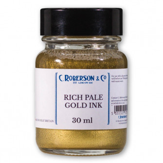 Roberson Metallic Ink Rich Pale Gold 30 ml