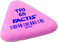 Factis Eraser Synthetic Extra Soft Triangular 36x33x6mm  (Box 65)