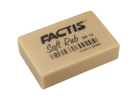 Factis Eraser Soft Rub Gum Blister Pack (Box 25)