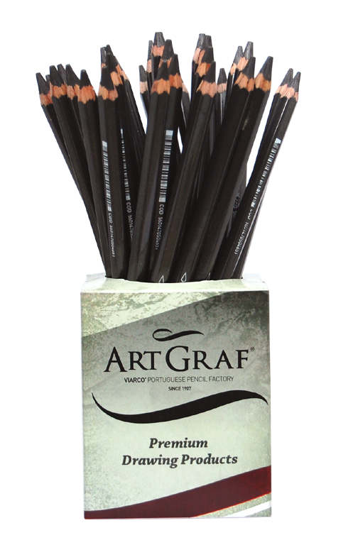 ArtGraf Water Soluble Pencil 6B 5mm Dark Grey Box 36