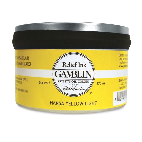 Gamblin Relief Ink HANSA YELLOW LIGHT 175ml