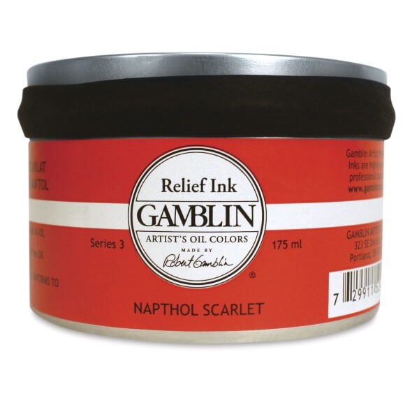 Gamblin Relief Ink NAPTHOL SCARLET 175ml