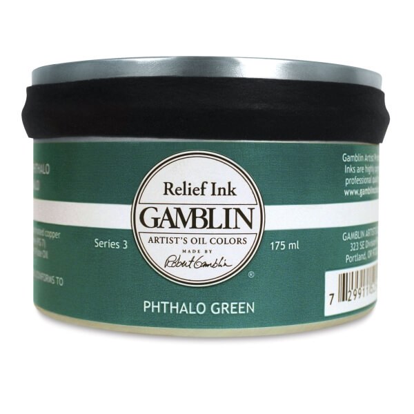 Gamblin Relief Ink PHTHALO GREEN 175ml