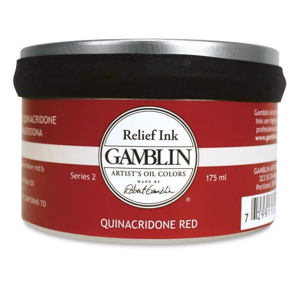 Gamblin Relief Ink QUINACRIDONE RED 175ml