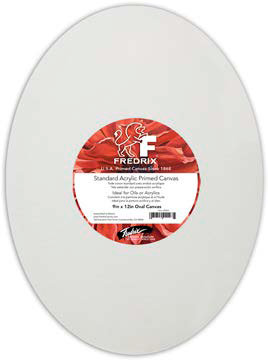 Fredrix 12in x 16in Oval Stretched Canvas