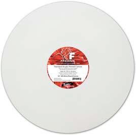 Fredrix  8in Round Stretched Canvas