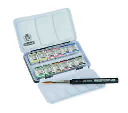 [SC74012] Schmincke Horadam Metal Box 12 x Half Pans and synthetic brush