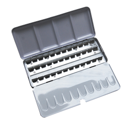 [NL03612] Roberson Watercolour Metal Box for 36 Half Pans
