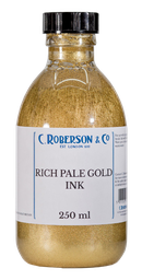 [CR01104H] Roberson Metallic Ink Rich Pale Gold 250 ml
